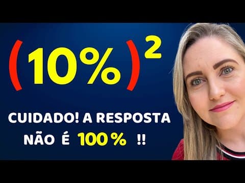 Thumbnail da aula: 😱😱 CONSEGUE RESOLVER?? PORCENTAGEM AO QUADRADO!!