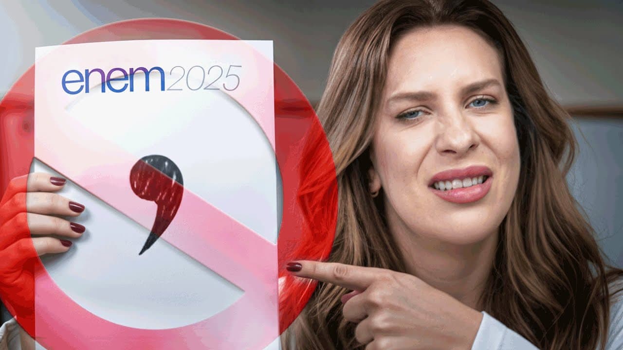 Thumbnail: Como usar a VÍRGULA na REDAÇÃO? Fácil e Prático