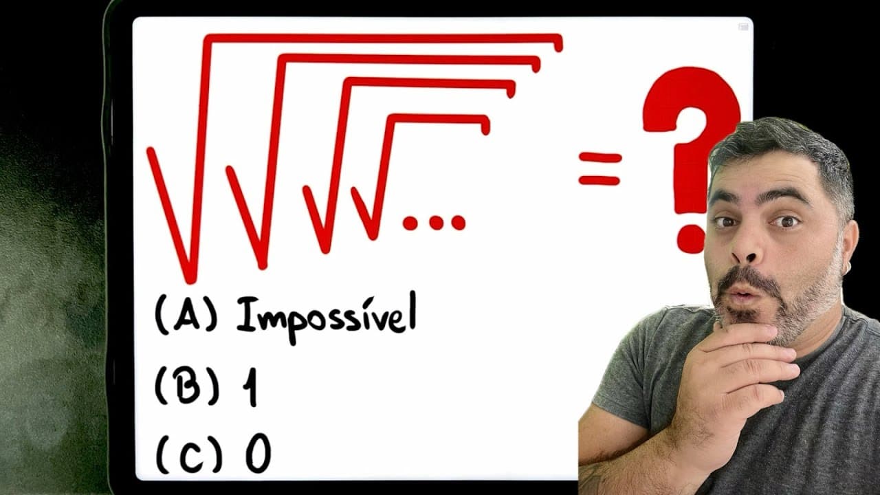 Thumbnail: 🔥 Raciocínio Lógico da RAIZ QUADRADA INFINITA 😱 Você consegue calcular isso?