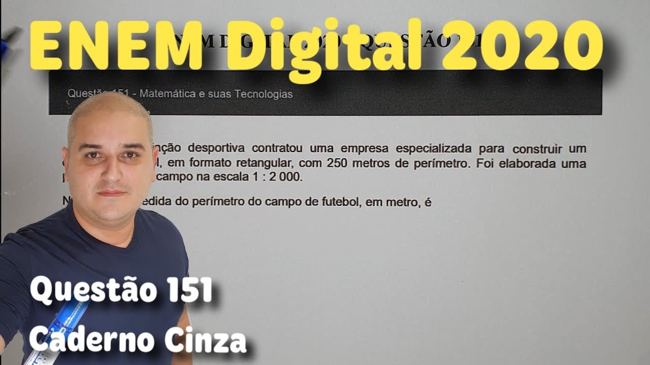 Thumbnail: ENEM Digital 2020 - Questão 151 - Uma associação desportiva contratou uma empresa especializada