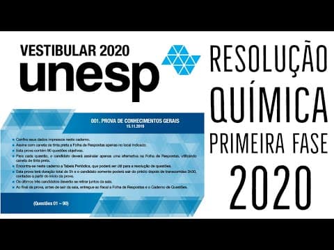 Thumbnail da aula: Questão 79 | Unesp 2020 | Primeira Fase