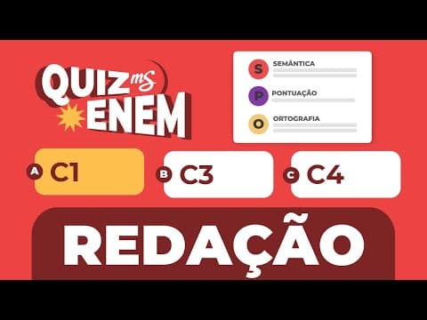 Thumbnail da aula: Treinando Questões | Redação | QUIZ ENEM | Me Salva! ENEM