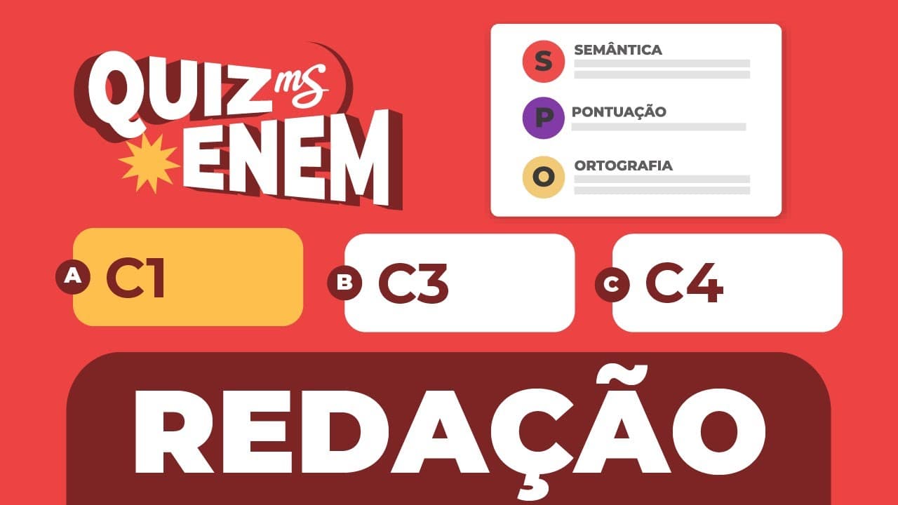 Thumbnail: Treinando Questões | Redação | QUIZ ENEM | Me Salva! ENEM