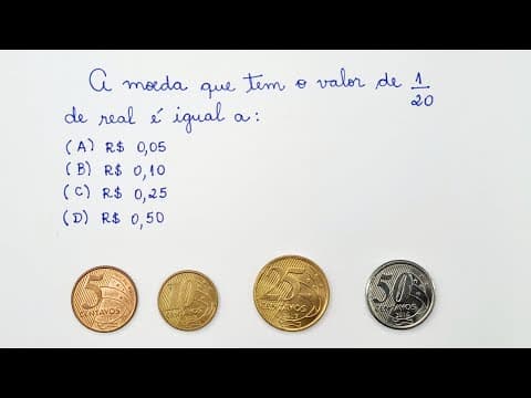 Thumbnail da aula: 🧐 1/20 de R$ 1,00❓Transformar fração em decimal  - Professora Angela Matemática