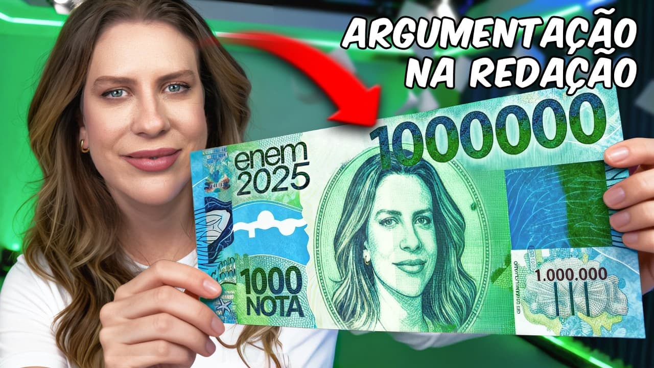 Thumbnail: ARGUMENTAÇÃO DE MILHÕES na REDAÇÃO do Enem 2025