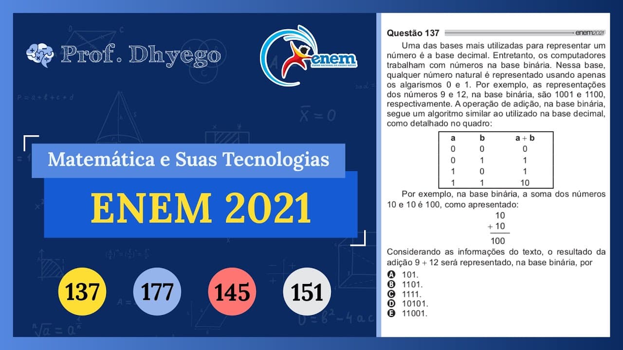 Thumbnail: Uma das bases mais utilizadas para representar um número é a base decimal. Entretanto, os computador