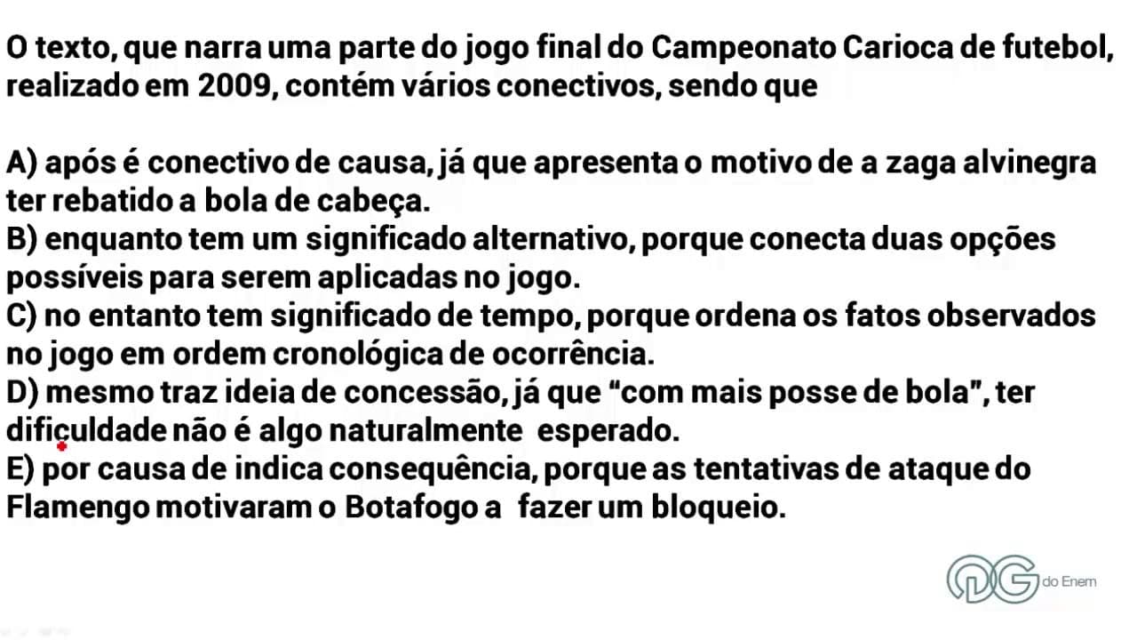 Thumbnail: Português: Valor Semântico de Conectivos - ENEM