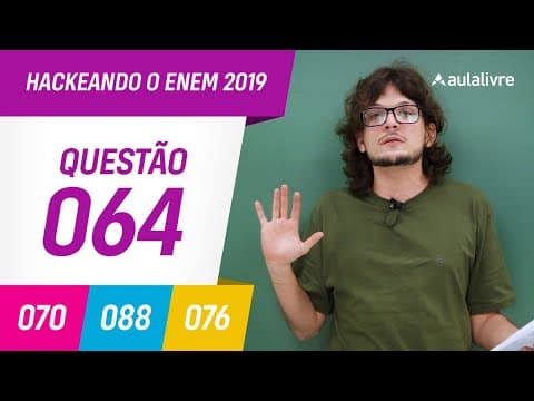Thumbnail da aula: Enem 2019 | Geografia: bônus demográfico | Questão 64 (branco)