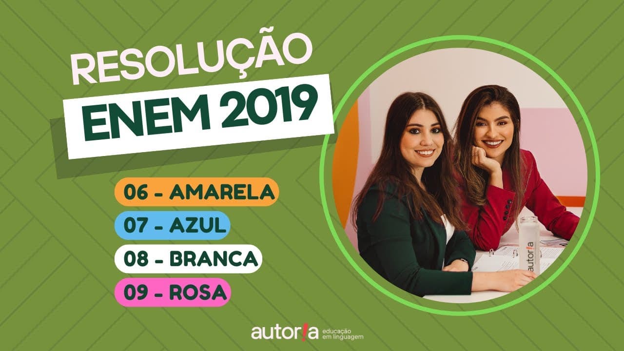 Thumbnail: Enem 2019 - Autoria Linguagem - Questão 06 | Linguagens, prova amarela