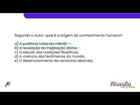 Thumbnail da aula: ENEM 2020 - Filosofia Moderna | Adão, ainda que supuséssemos que suas faculdades racionais fossem...