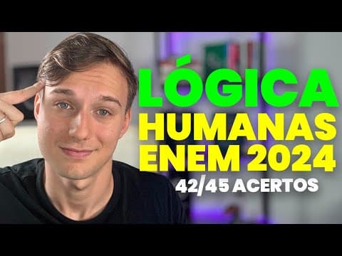 Thumbnail da aula: RESOLVA HUMANAS NO ENEM SEM SABER A MATÉRIA! (Acertei 42/45 com essas técnicas)