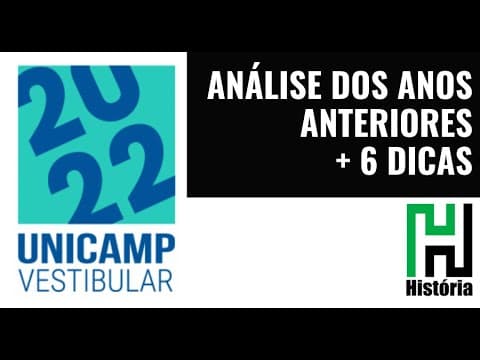 Thumbnail da aula: Revisão Unicamp 2022 - História (Conteúdos mais recorrentes / análise das últimas provas)