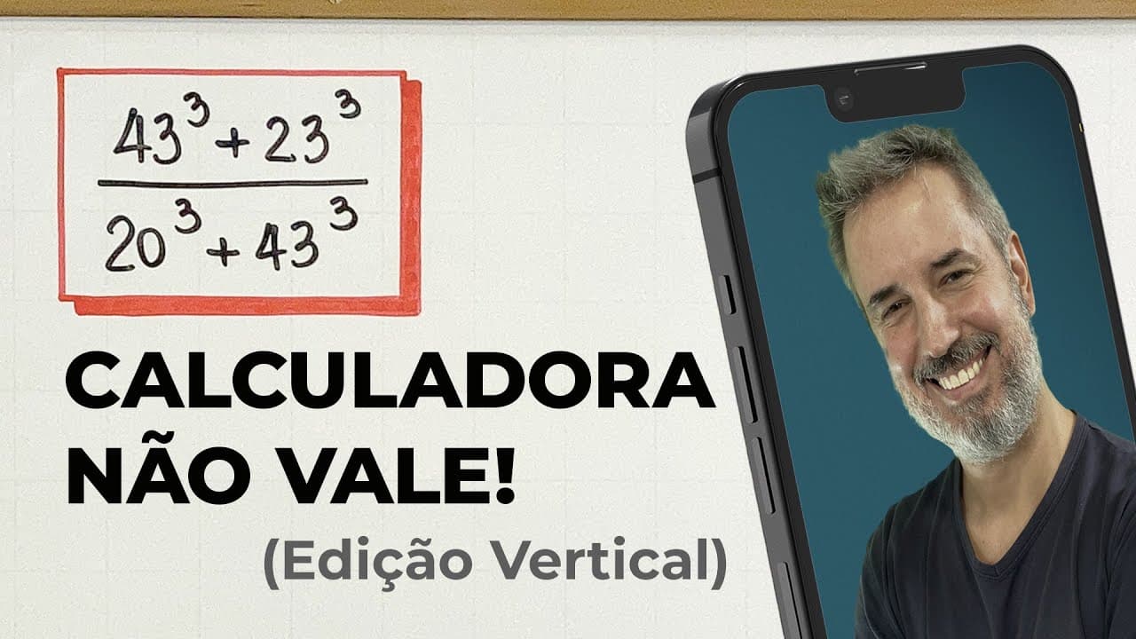 Thumbnail: CALCULADORA NÃO VALE: uma expressão cheia de cubos! 🧊 [Vertical]