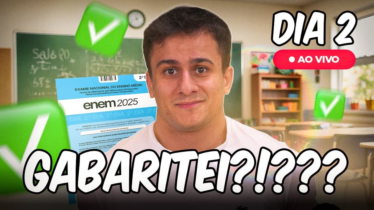 Thumbnail: Corrigindo o SEGUNDO dia do ENEM 2025