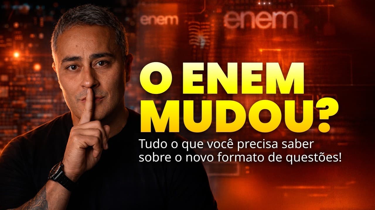 Thumbnail: ENEM 2026: O QUE MUDOU NAS QUESTÕES? Entenda o Testlet (e como se preparar)