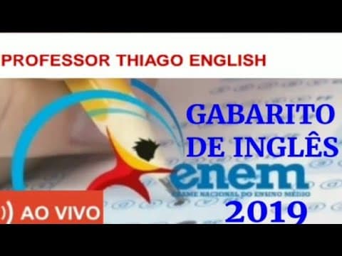 Thumbnail da aula: Enem 2019: Gabarito de Inglês
