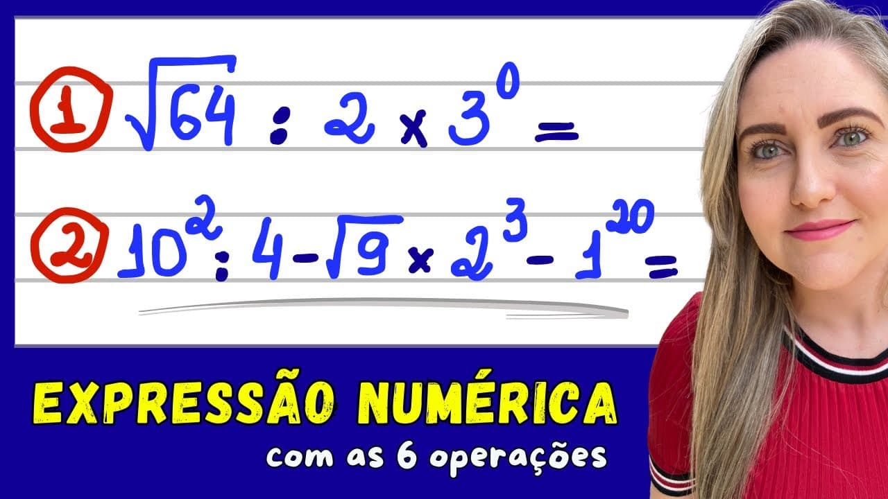Thumbnail: EXPRESSÃO NUMÉRICA COM AS SEIS OPERAÇÕES!EXPLICAÇÃO DE EXPRESSÕES COM PARÊNTESES, COLCHETES E CHAVES