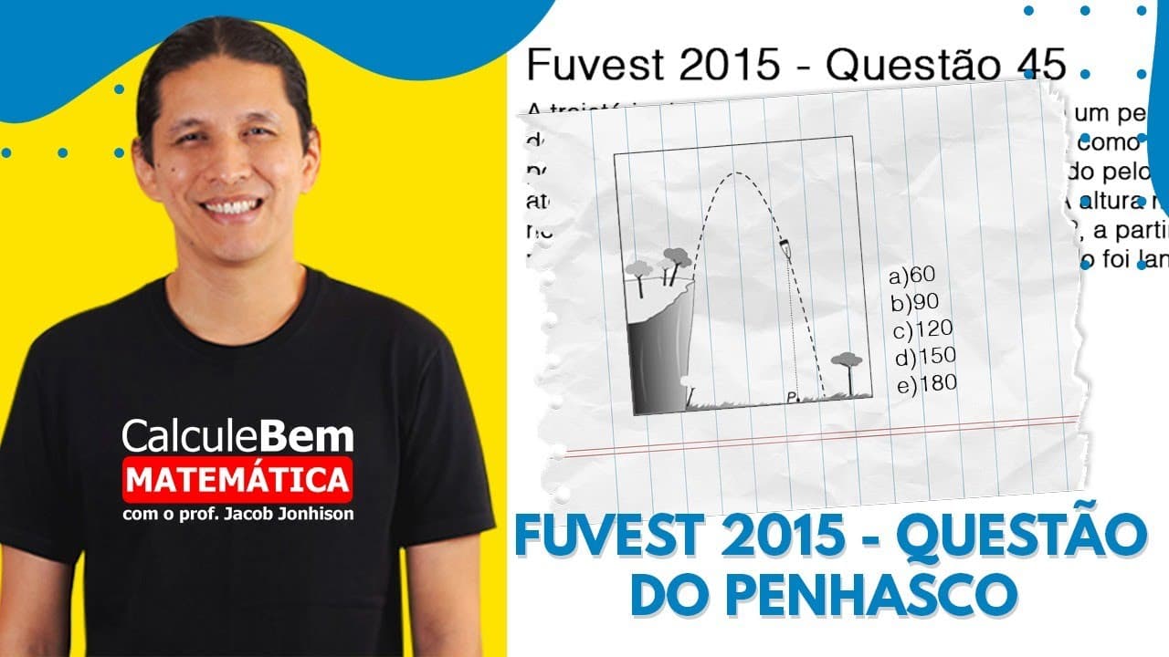 Thumbnail: Fuvest 2015 - Função do 2° grau - Questão do penhasco