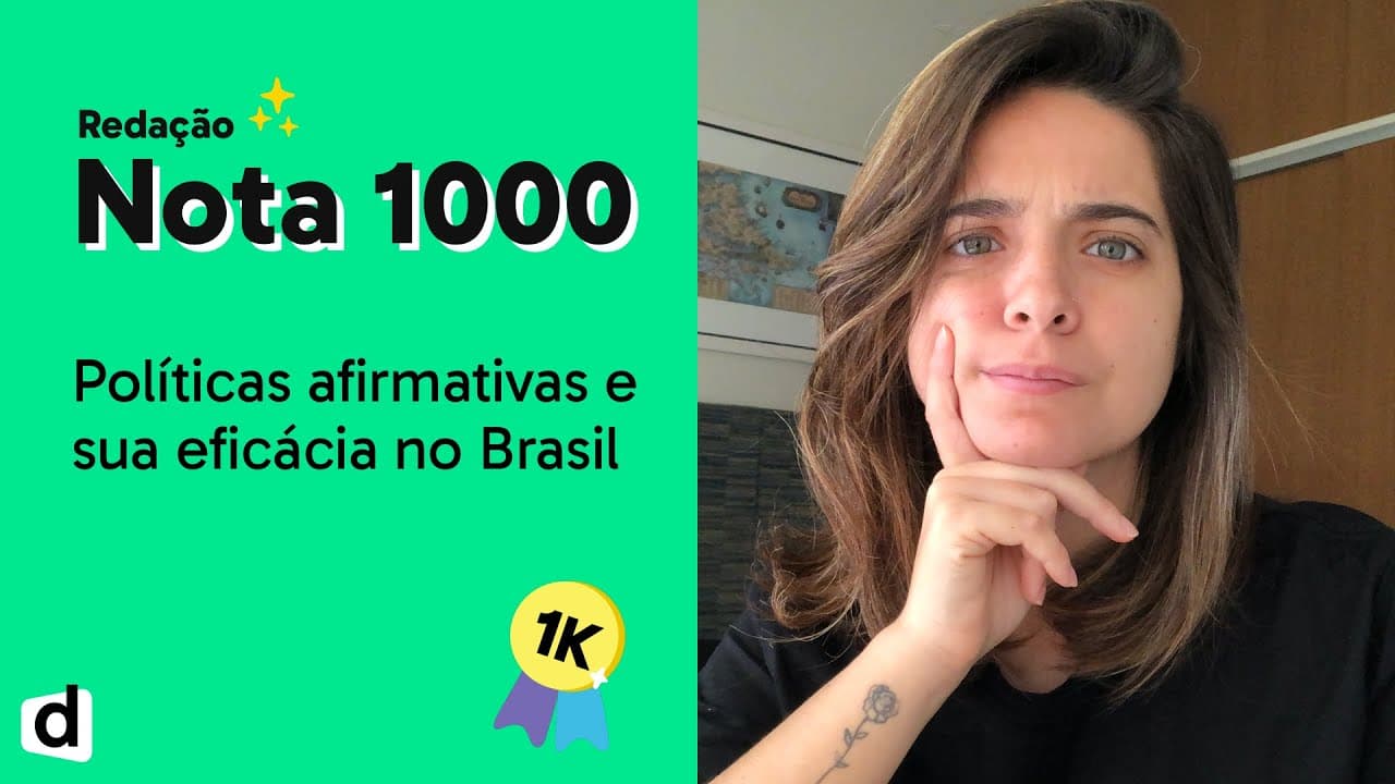 Thumbnail: Políticas afirmativas e sua eficácia no Brasil | REDAÇÃO NOTA 1000