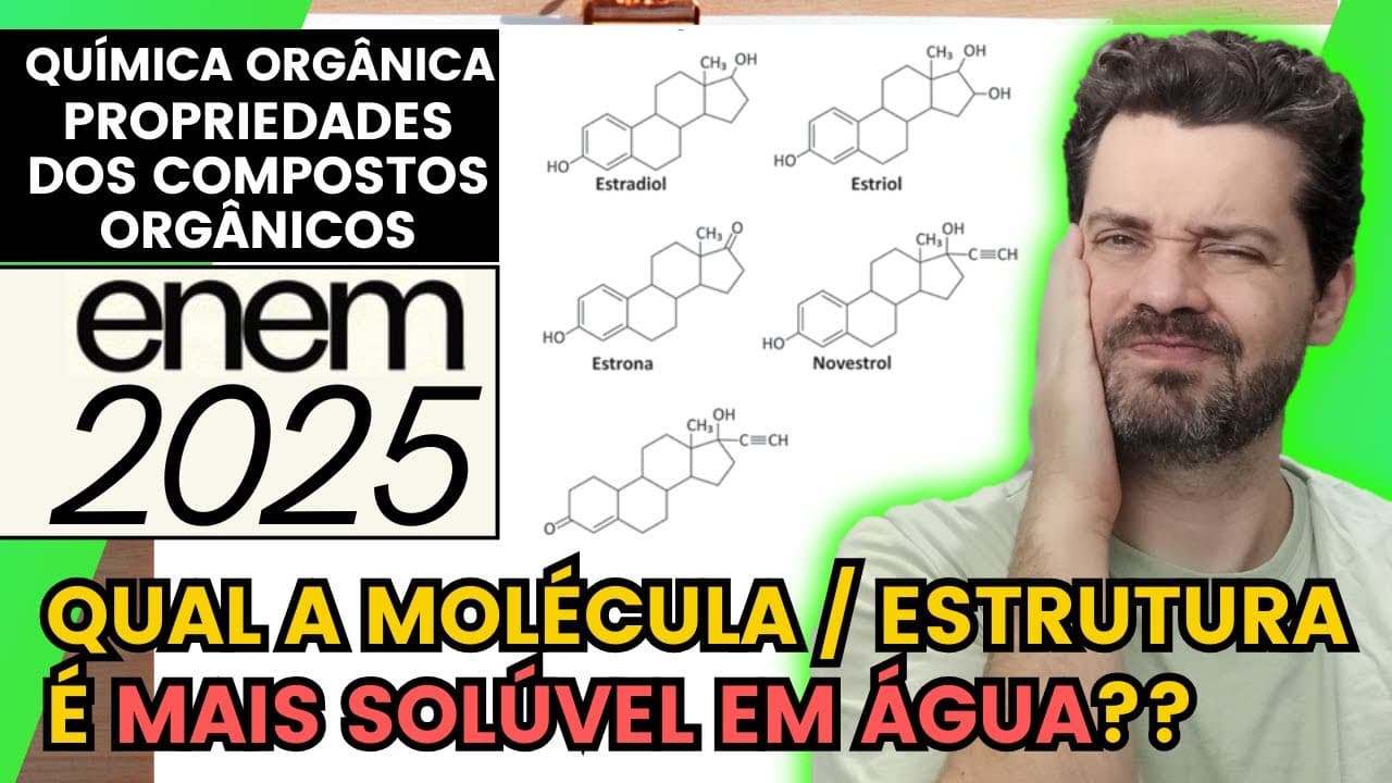Thumbnail: ✏️ENEM 2025 | Alguns hormônios sexuais têm ganhado notável atenção nos últimos anos por suas