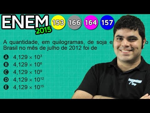 Thumbnail da aula: ENEM 2015 Matemática #22 - Notação Científica (questão com pegadinha)