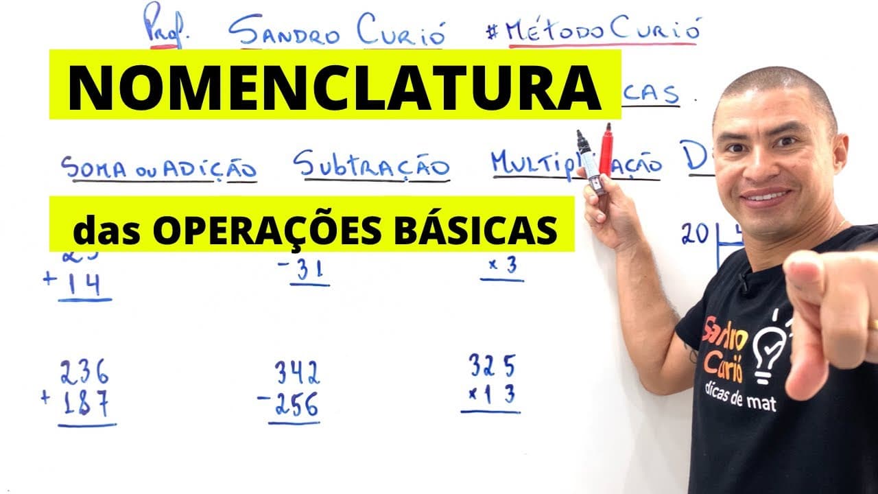 Thumbnail: Nomenclatura das Operações Básicas