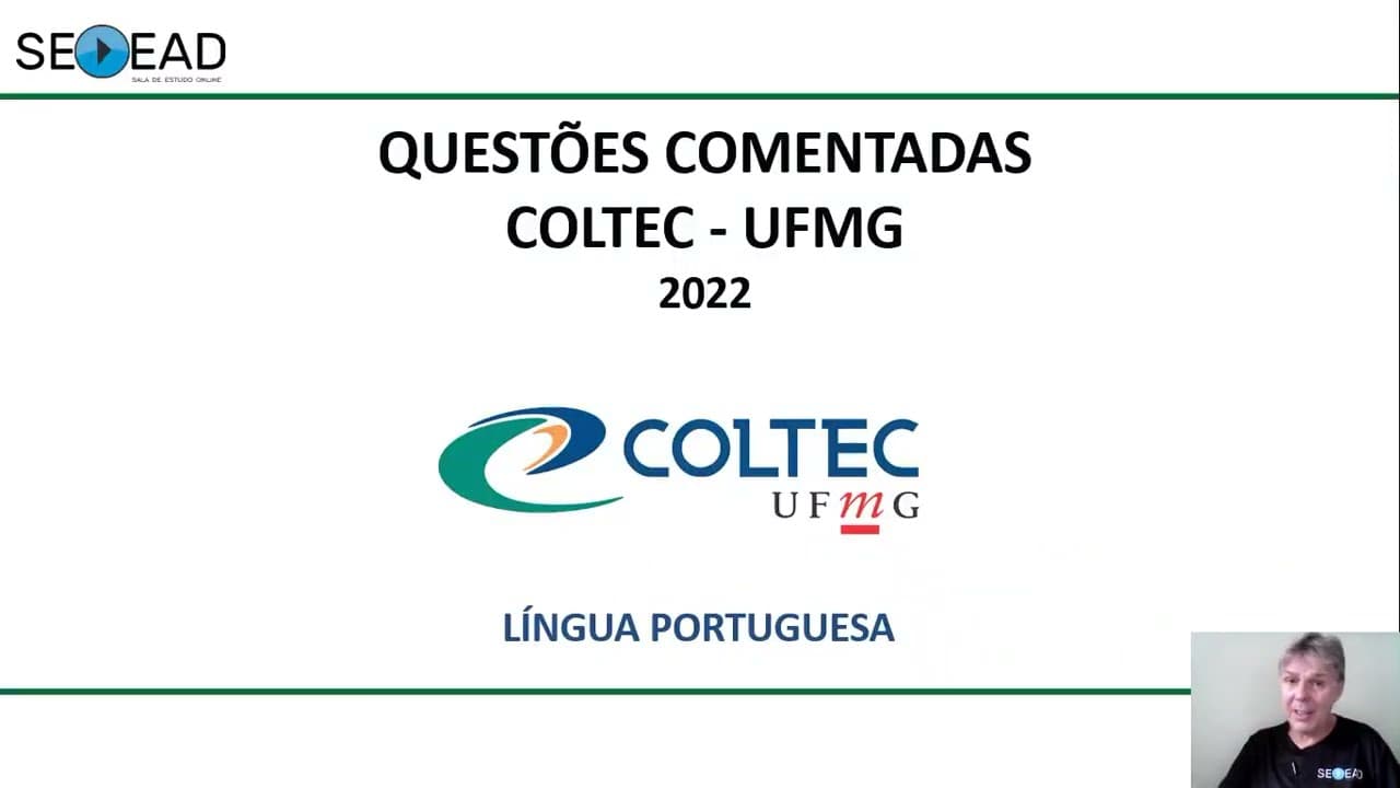 Thumbnail: PORTUGUÊS COLTEC 2022 QUESTÃO 03