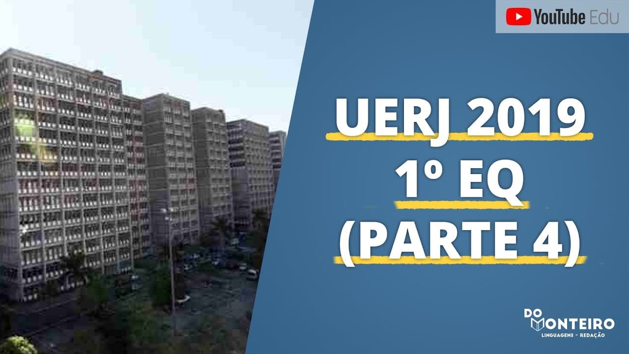 Thumbnail: Resolvendo  o 1º EQ UERJ 2019 (Parte 4)  | Projeto UERJ