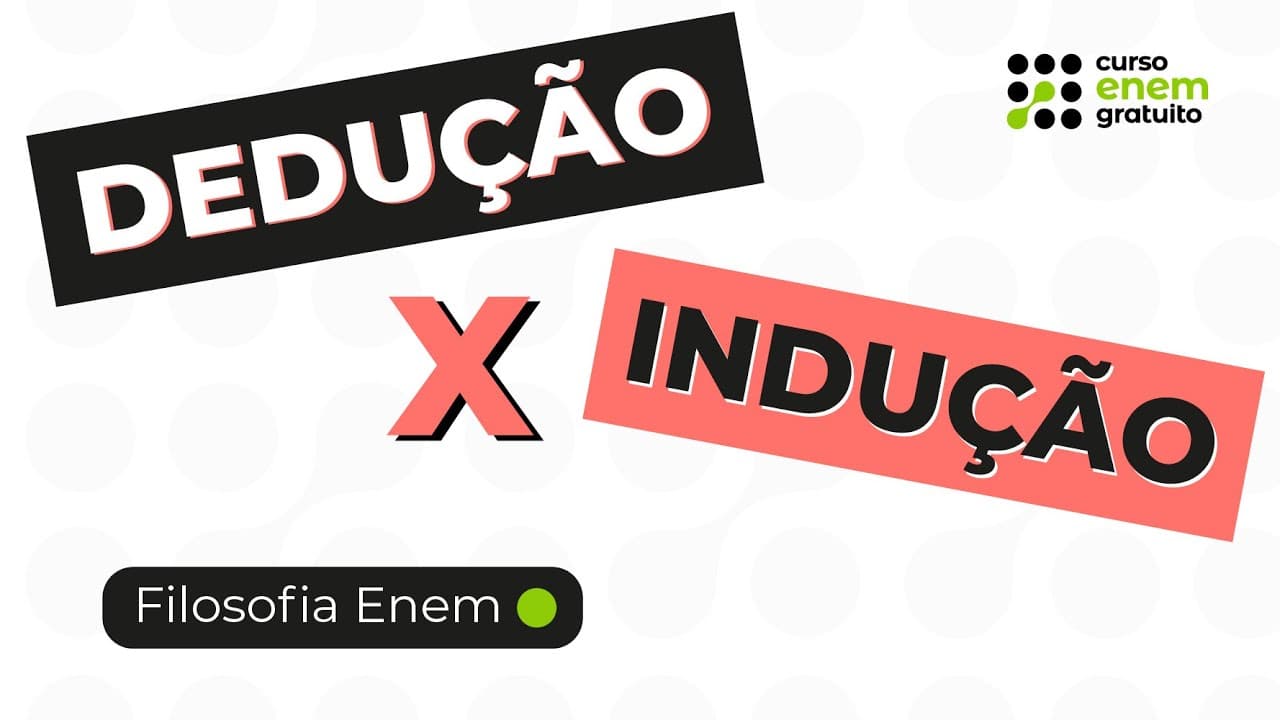 Thumbnail: DEDUÇÃO X INDUÇÃO | Filosofia para o Enem | Ernani Júnior