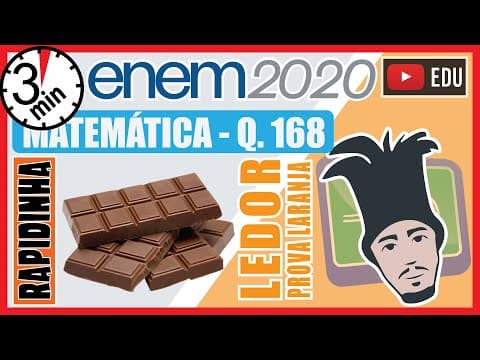 Thumbnail da aula: 🏃[ENEM 2020 LED] 168 📘 ÁLGEBRA Em uma cantina escolar são vendidos 3 tipos de barras de