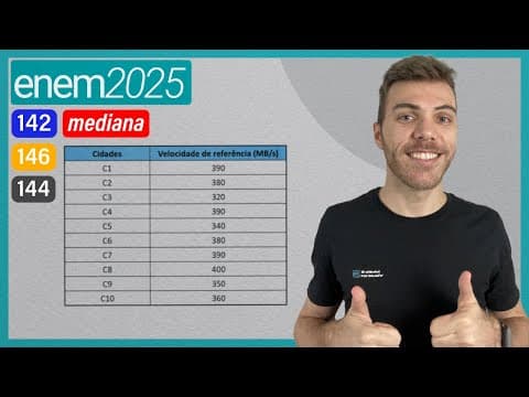 Thumbnail da aula: ENEM 2025 -  Uma empresa de tecnologia vai padronizar a velocidade de conexão de internet que