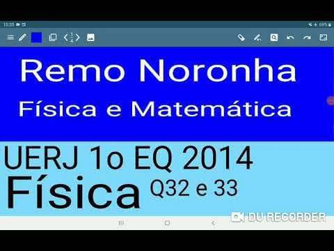 Thumbnail da aula: UERJ 2014 primeiro exame de qualificação Questões 32 e 33, leis de newton e energia