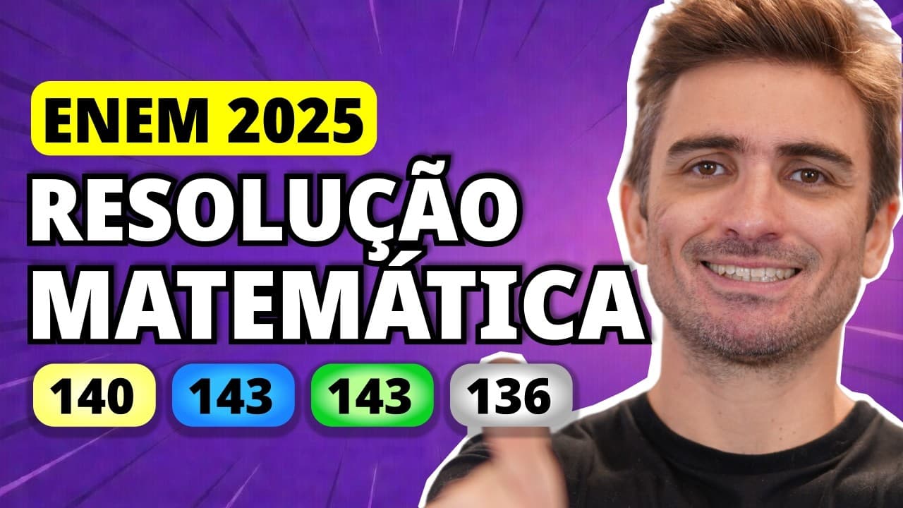 Thumbnail: ENEM 2025 Matemática – Questão 140 | Na cantina de uma escola, há cinco alimentos vendidos em