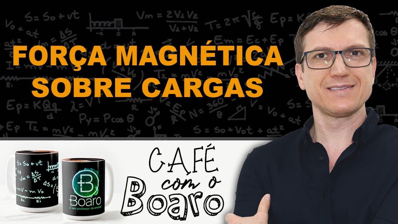 Thumbnail: FORÇA MAGNÉTICA SOBRE CARGAS - Eletromagnetismo - EXERCÍCIOS para REVISÃO de FÍSICA - EXC088