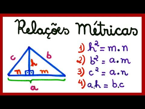 Thumbnail da aula: RELAÇÕES MÉTRICAS NO TRIÂNGULO RETÂNGULO!!
