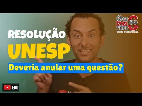 Thumbnail da aula: Resolução da UNESP 2020| Geografia |