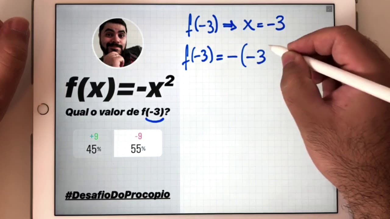 Thumbnail: 🔥 Muitos ERRAM Esse #DesafioDoProcopio Bugante sobre Lei de Formação da Função Quadrática