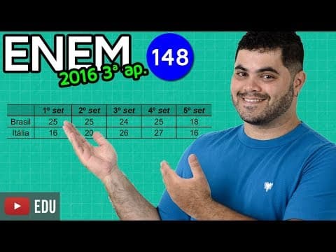 Thumbnail da aula: 🔥 ENEM 2016 3ª Aplicação Matemática #13 👉 Mediana dos Pontos no Vôlei