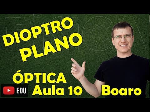 Thumbnail da aula: DIOPTRO PLANO - ÓPTICA - Aula 10 - Prof.  Boaro