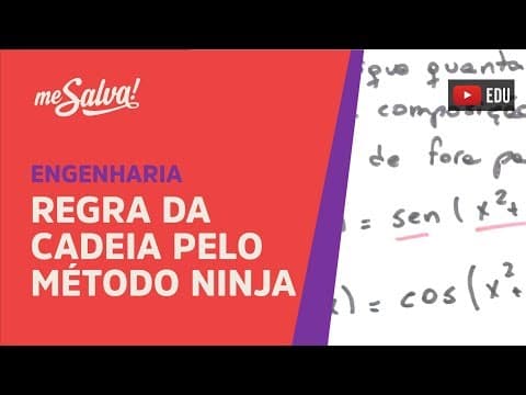 Thumbnail da aula: Me Salva! DER11 - Regra da cadeia pelo Método Ninja!