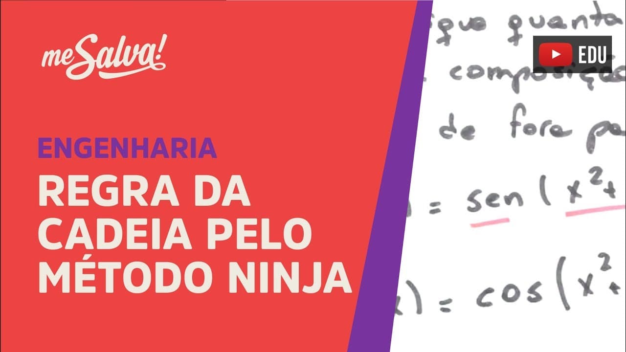 Thumbnail: Me Salva! DER11 - Regra da cadeia pelo Método Ninja!