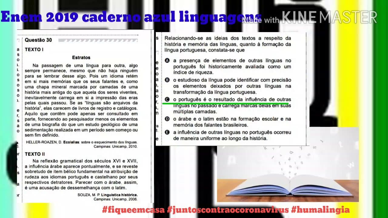 Thumbnail: Questão 30 Enem 2019 caderno azul linguagens