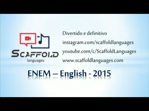 Thumbnail da aula: ENEM 2015 Inglês - Resolução e Gabarito