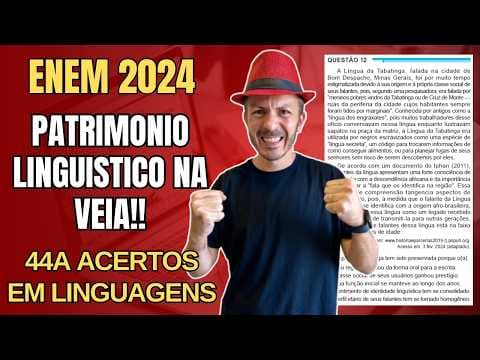Thumbnail da aula: ENEM 2024: A Língua da Tabatinga, falada na cidade de Bom Despacho, Minas Gerais,
