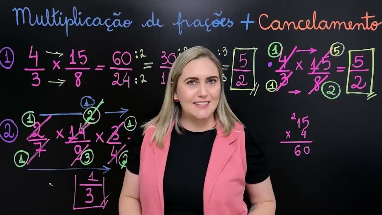 Thumbnail: MULTIPLICAÇÃO DE FRAÇÕES + CANCELAMENTO ! APRENDA COMO FAZER AGORA !