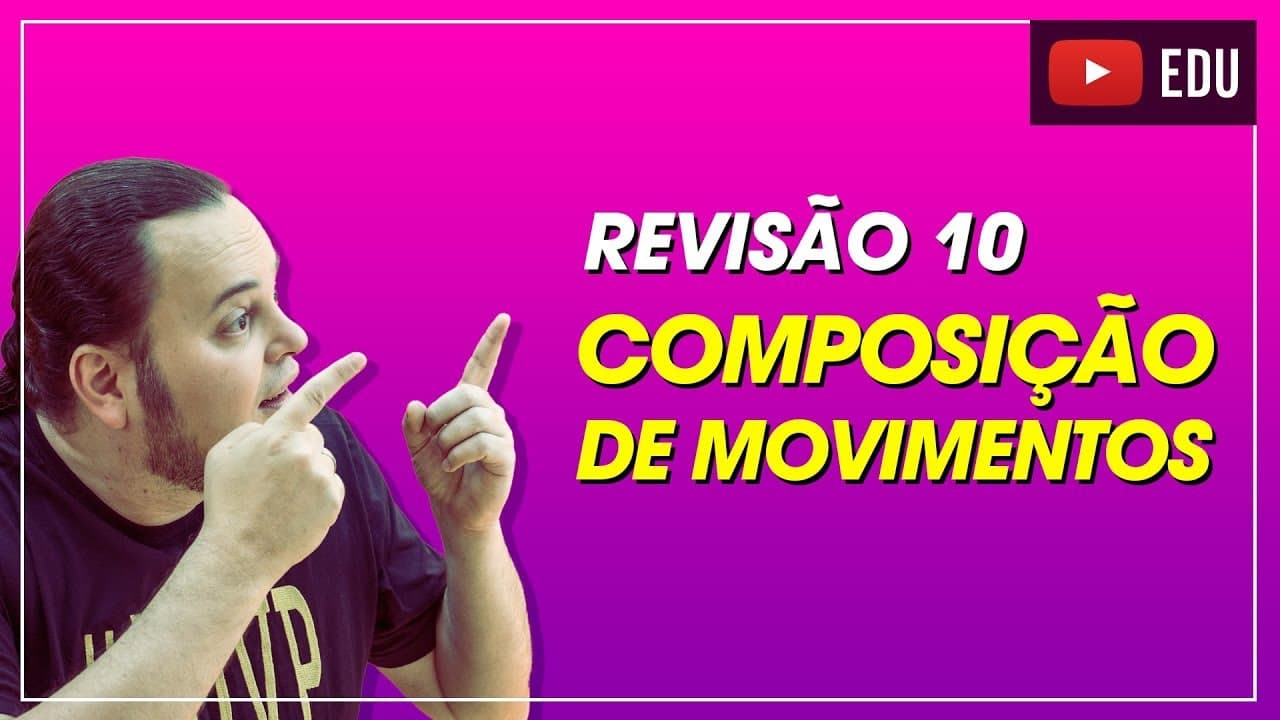 Thumbnail: composição de movimento | dica matadora 😱😍😱 | Cinemática vetorial | ENEM e vestibulares | aula 10