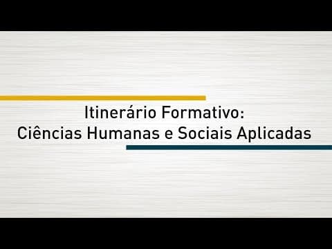 Thumbnail da aula: O NOVO ENSINO MÉDIO | Aula 7 - Ciências humanas e sociais aplicadas