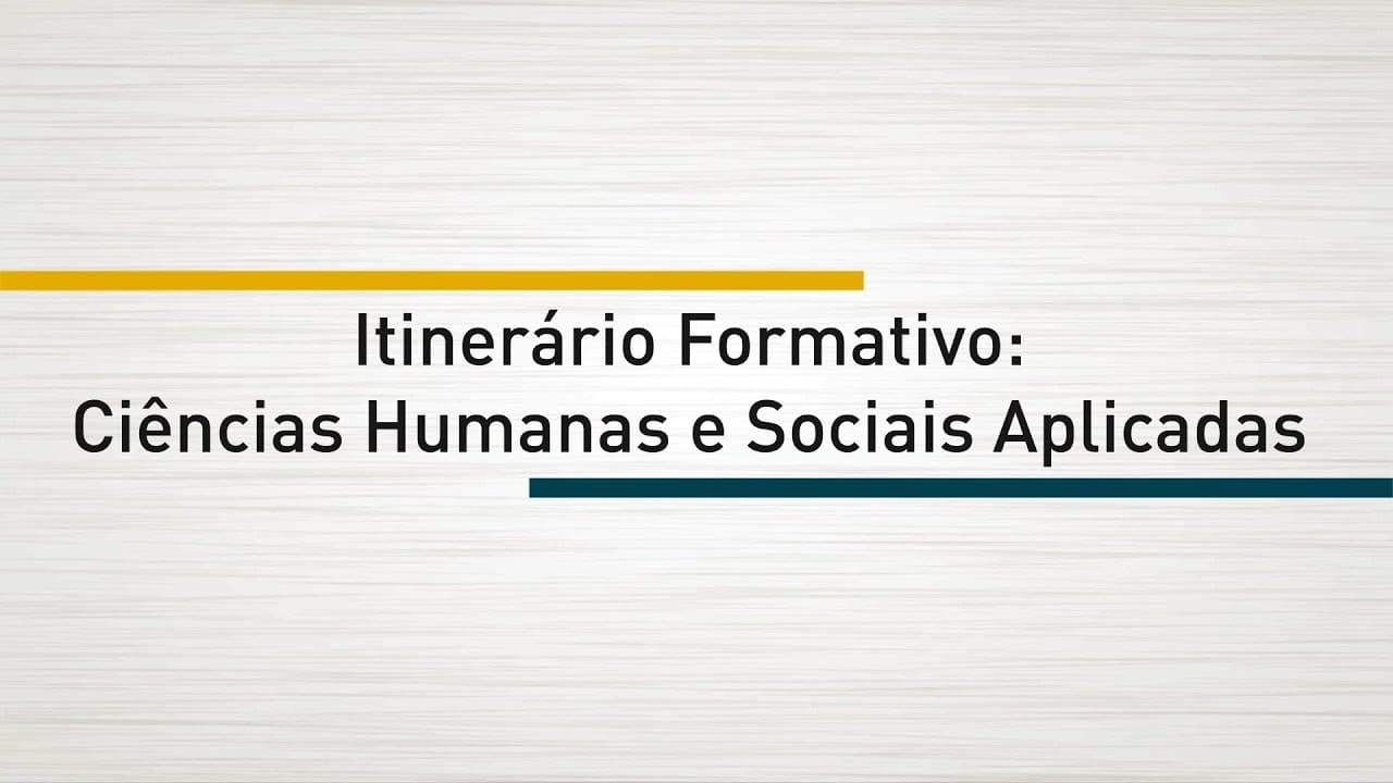Thumbnail: O NOVO ENSINO MÉDIO | Aula 7 - Ciências humanas e sociais aplicadas
