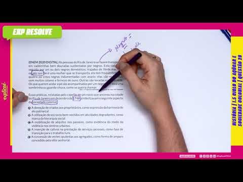 Thumbnail da aula: AS PESSOAS DO RIO DE JANEIRO SE FAZEM TRANSPORTAR EM (...) | CICLO DO AÇÚCAR E SOCIEDADE COLONIAL