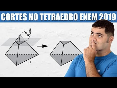Thumbnail da aula: Questão CORTES NO TETRAEDRO 157 ENEM 2019 | As luminárias para um laboratório de matemática